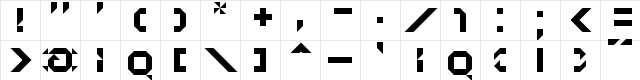 Affection LDR Regular  glyph index