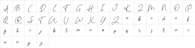 Hastron FREE Regular  glyph index