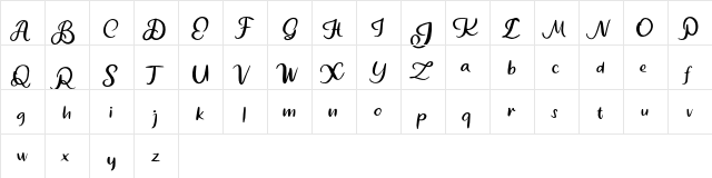 Comye FREE Regular  glyph index
