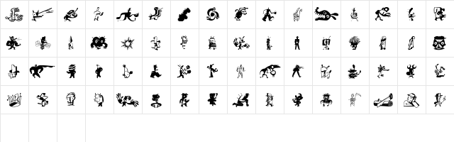 ZeitGuysOne Regular  glyph index