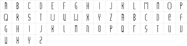 mainstreet Regular  glyph index