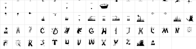 TommysType Regular  glyph index