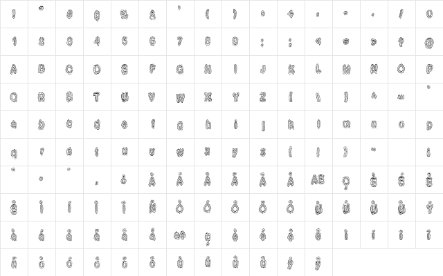 LiquorMarket Regular  glyph index