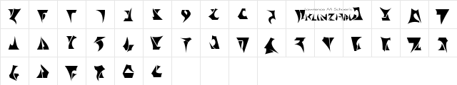KATARINA Regular  glyph index