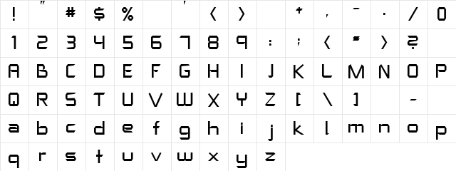 Metrostyle Cool Regular  glyph index