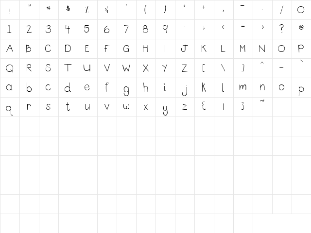 2Peas Precious One Regular  glyph index