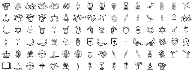 Troyer Regular  glyph index