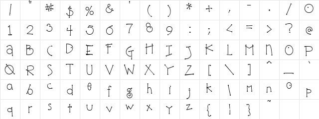 DJ Bumble Regular  glyph index