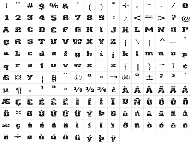 FZ BASIC 53 CRACKED EX Normal  glyph index