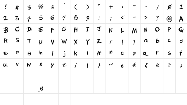Uncensored Medium  glyph index