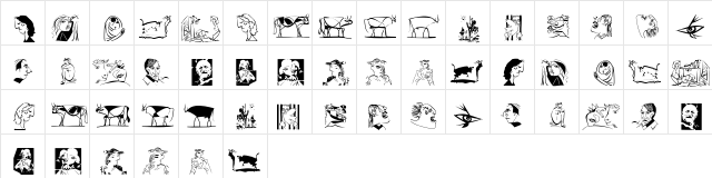 Pabloesques Regular  glyph index