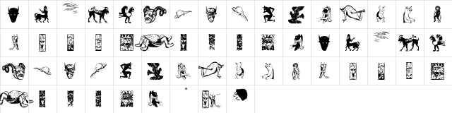 IdolsThree Regular  glyph index
