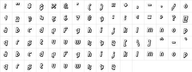 Humanoid Regular  glyph index