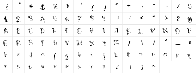 SCRABBLE WORLD Regular  glyph index