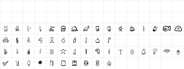 At ur service Regular  glyph index
