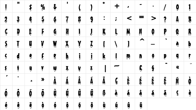 Eiszapfen Normal  glyph index