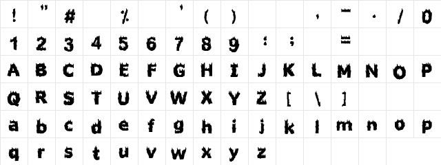 Sewwol Regular  glyph index