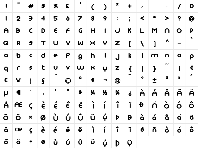 Monoglyceride ExtraBold  glyph index