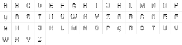 Illusion Hollow Condensed Regular  glyph index