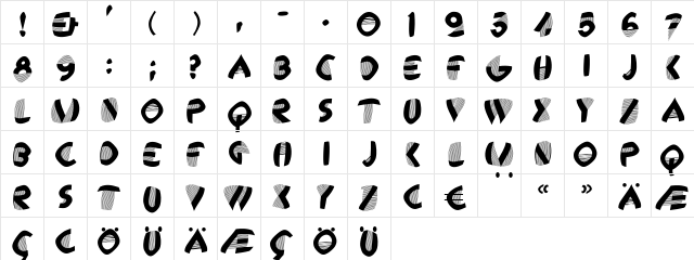 RememberCassandre Regular  glyph index