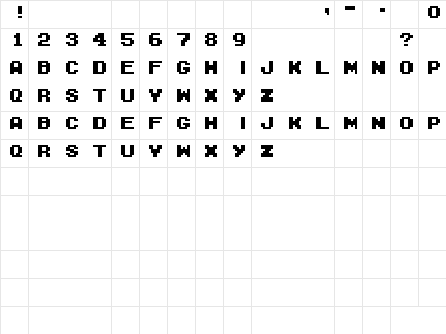 M04_FATAL FURY BLACK Regular  glyph index