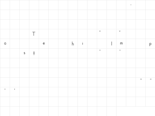 SD Manuscript S Regular  glyph index