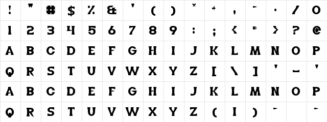 The Life of Flight Regular  glyph index