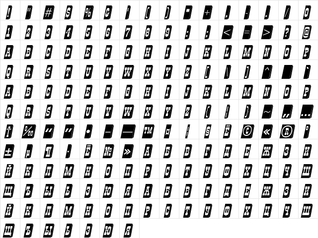 a_GildiaTiulPillar3D Normal  glyph index