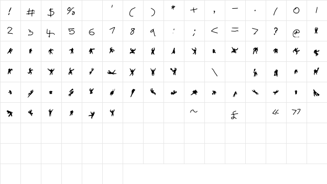 TerraFontars Medium  glyph index
