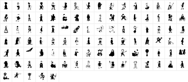 HistoricPeople Regular  glyph index
