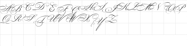 Beautiful Caps ES Swash Capitals  glyph index