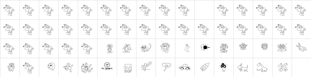 TPF Polka Your Eyes Out Regular  glyph index