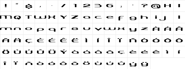 HarabaraNeo Regular  glyph index