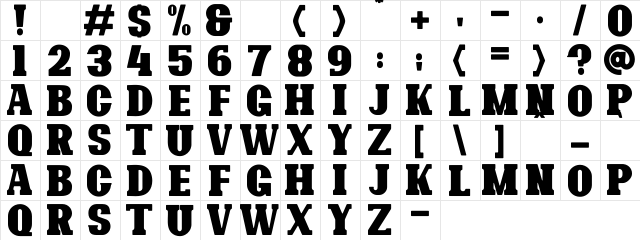 Bonaro Rounded Demo Rounded  glyph index