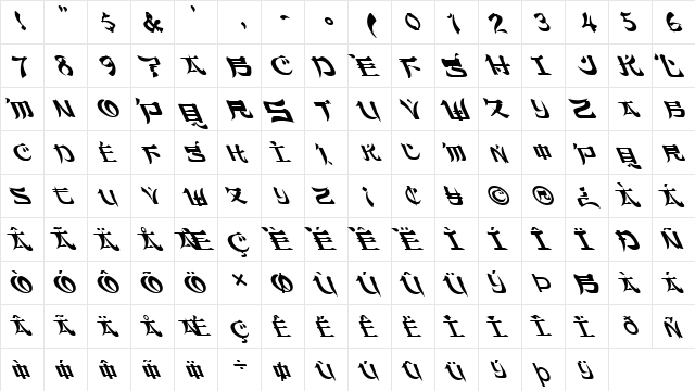 FZ UNIQUE 46 LEFTY Normal  glyph index