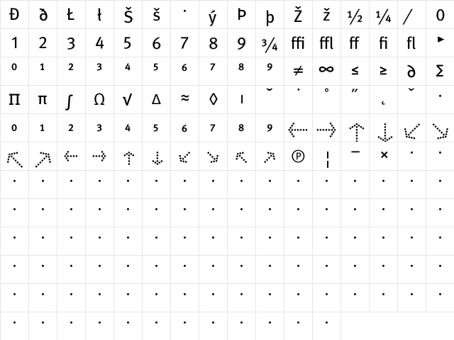 Meta Book Expert  glyph index