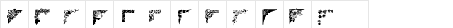 Corners 1 Regular  glyph index