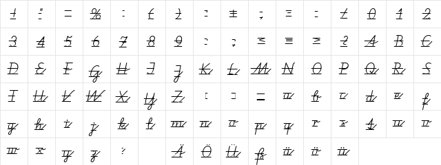 VA Pe 2 Normal  glyph index