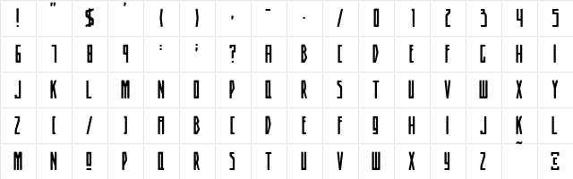 SmithPremier Medium  glyph index
