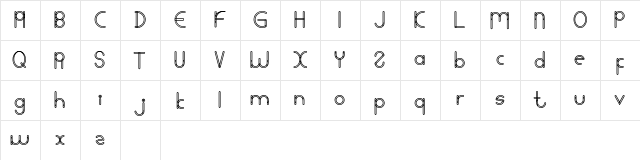 Megumin Regular  glyph index