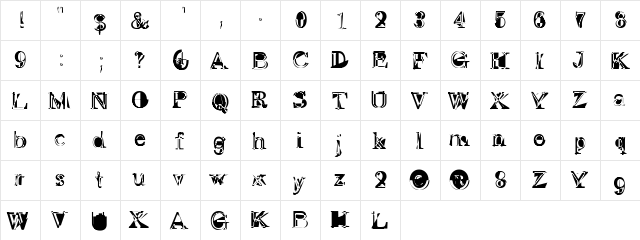 NeoDeko Medium  glyph index