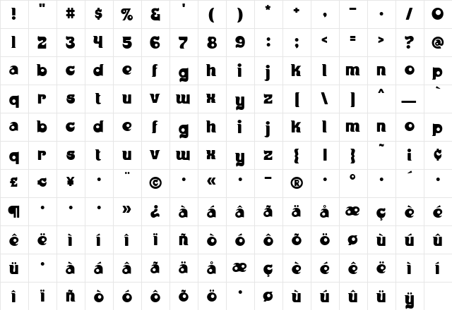 HOUSE3009 Medium  glyph index