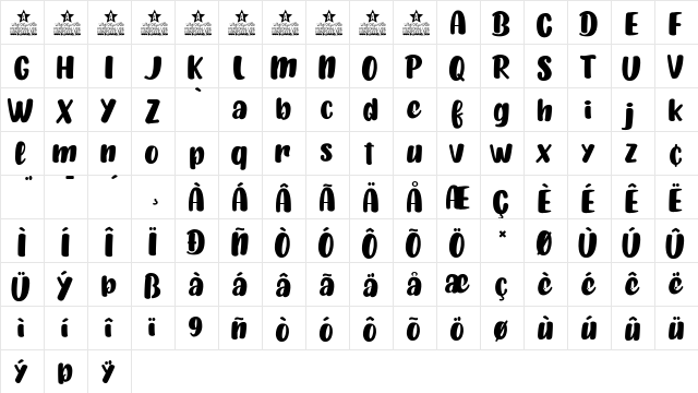 TAN PUMPKINS PERSONAL USE Regular  glyph index