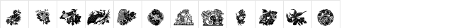 Design1 Regular  glyph index