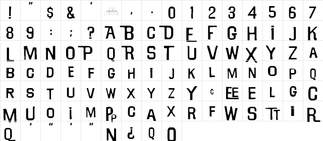 Will Medium  glyph index