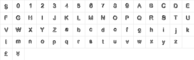NeonDisco Regular  glyph index