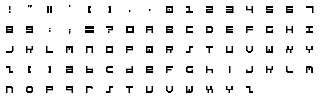 Stuntman Regular  glyph index