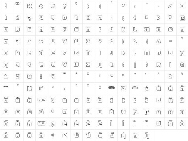 Combat Droid Outline Outline  glyph index