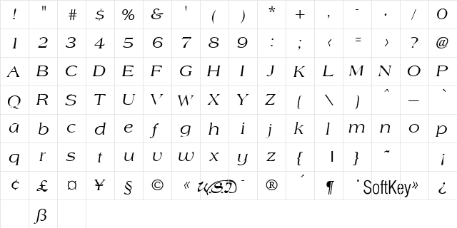One Way Out 3 Regular  glyph index
