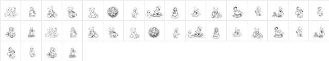 KR Adorable Teddies Regular  glyph index